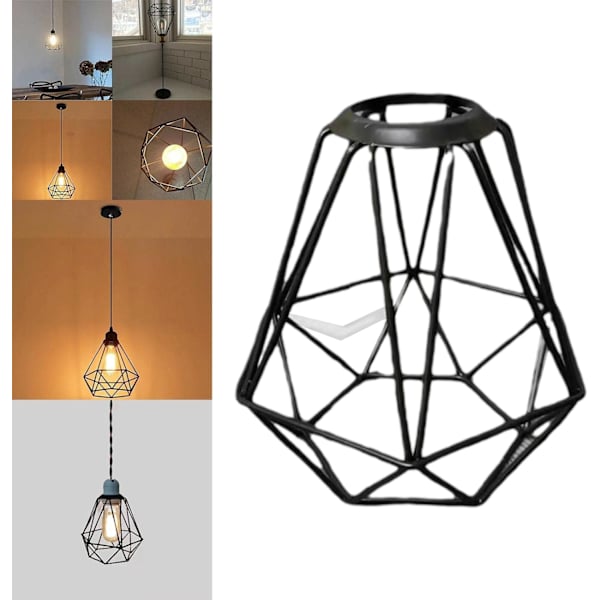 Metallskärm Kandelaber Lamphuvud Byte Lamphuvudsskydd Glödlampa Lamphuvudsskydd för Kök Restaurang Bondgård Tehus Dekor