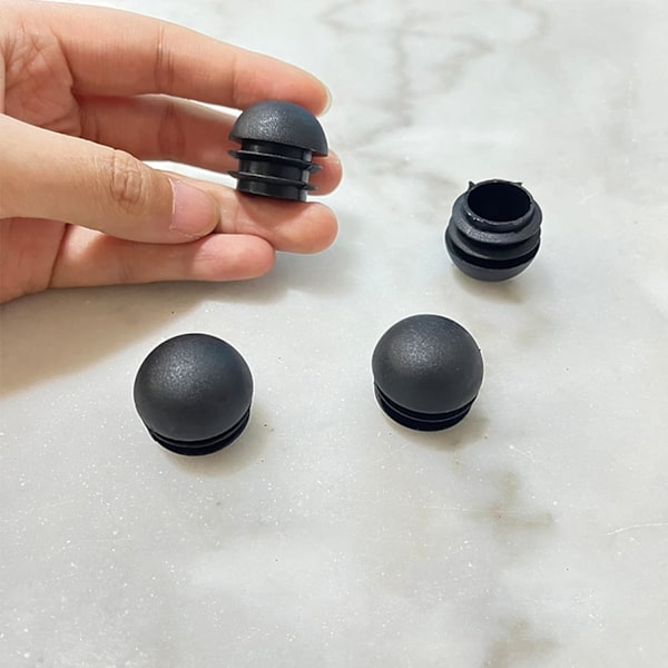 Svarta runda stolsrörskydd, runda inloppslock för stolsben, stolsbenslock 32 stycken (25 mm) 25mm