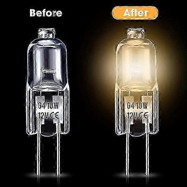 G4 halogenlampor 10W 12V - Varmvitt - 20-pack 10W 10W 20st