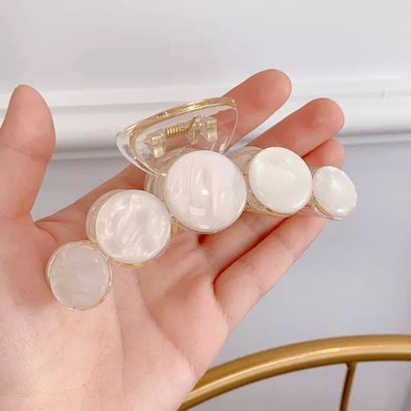 Perle hårklips, hårkloresett 2PCS, fransk spenne spennedesign, stilige moderne tilbehør for kvinner og jenter（2PCS）