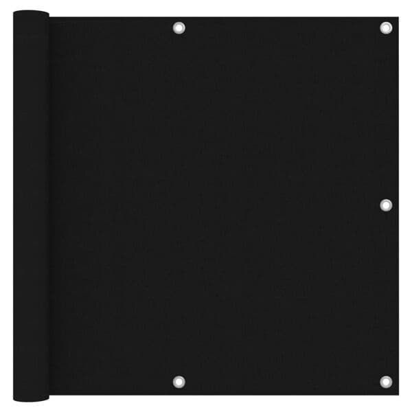 vidaXL Altanlæskærm Sort 90x600 cm Oxford Stof