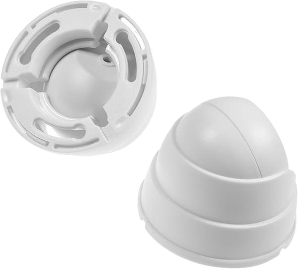 Set med 2 Dummy Dome Camera Fake Dummy Wireless CCTV Security Indoor Surveillance Camera med rød LED-hvit