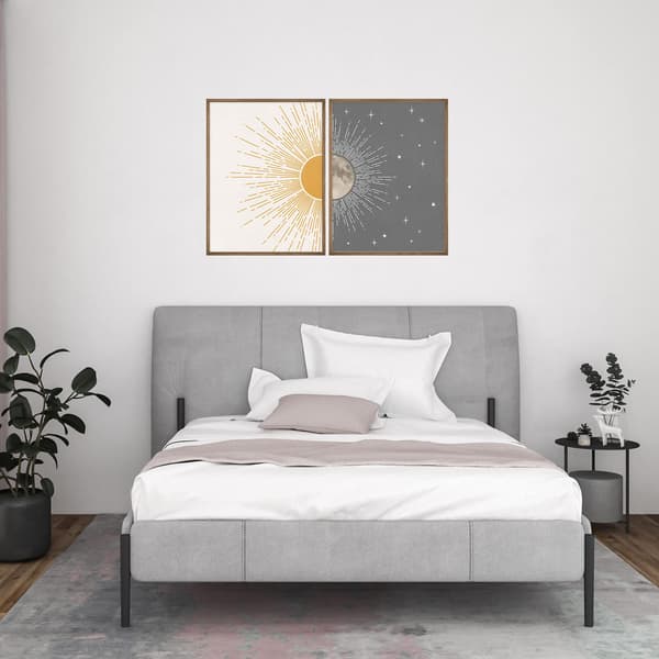 Sol och måne Boho väggdekor, himmelska affischer, Mid Century Modern tryck för väggkonst, väggdekor för sovrum 50*70cm