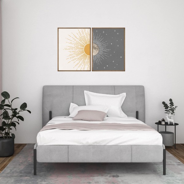 Solmåne Boho Vægdekoration, Himmelske Plakater, Mid Century Moderne Prints til Vægkunst, Vægdekoration til Soveværelse 40*60cm