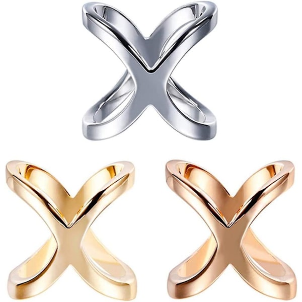 3-delt skjerfring, X-formet skjerfspenne, skjerfspenne