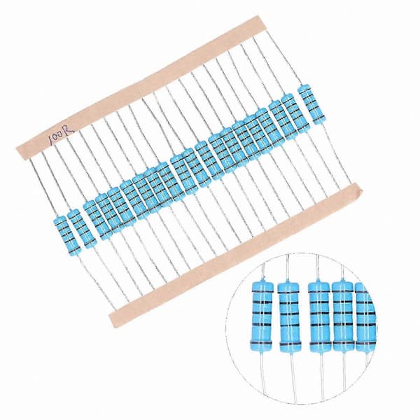 20-pak 100 Ohm 2W metalfilmsmodstande med 1% tolerance til elektronikprojekter