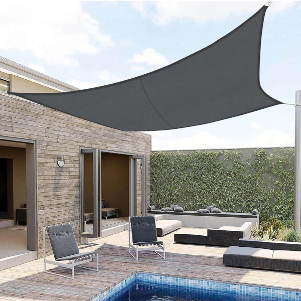 Rektangulær skygge sejl 2.5x3m Vandtæt skygge klud UV beskyttelse Grey 2.5x3m