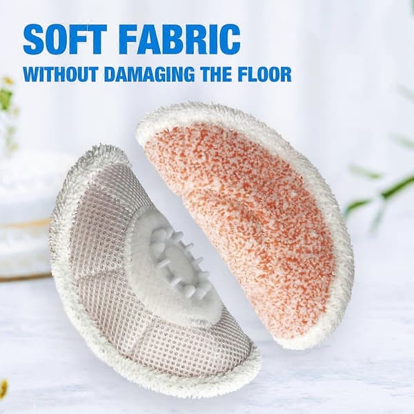 6 Vaskbare Mikrofiber Trekant Pads Udskiftningsbetræk til Dampmopper.