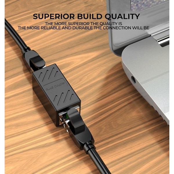RJ45-kobling, skjermet Ethernet-kobling, 8P8C LAN-kobling, ideell Ethernet-forlengelsesadapter (CAT5/CAT5e/CAT6)