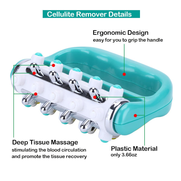 Antiselluliittimassageri Fascia-release ja lihashieronta Roller Mini Trigger Point Syväkudos Myofascial Release -työkalu Kehon hierontalaite (Vihreä) Green