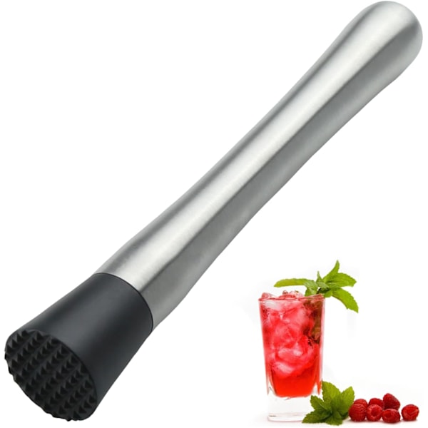 8 tommer rustfrit stål muddler til cocktails