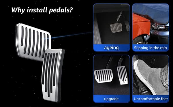 Performance skridsikre bremsepedaler til Tesla Model 3 og Model Y 2017-2023