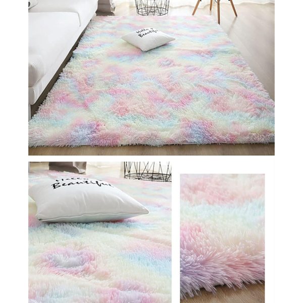 Djup luggmatta, modern, fluffig, mjuk, sovrum, hall, löpare, utomhusmatta, lång lugg pälsmatta, fuskpäls, lurvig, enfärgad sängmatta 100*200cm