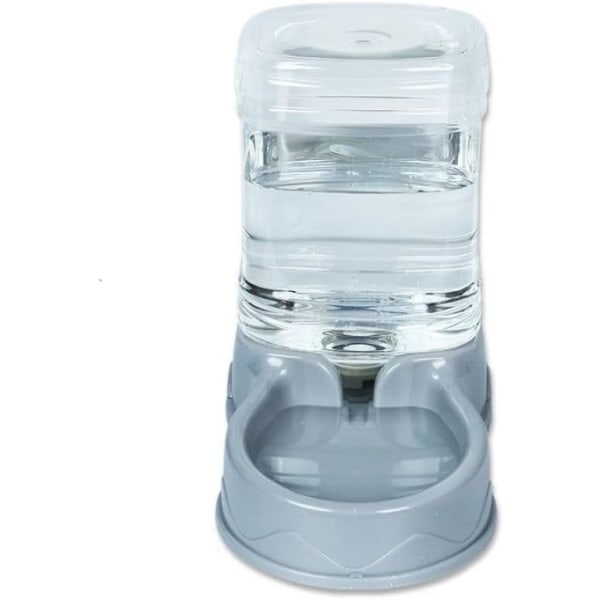 Automatisk husdjursvattenautomat för små medelstora husdjursautomat 3,5 liters matmatare vattenbehållare Stor genomskinlig plasthink (1 st gråvattenbehållare)