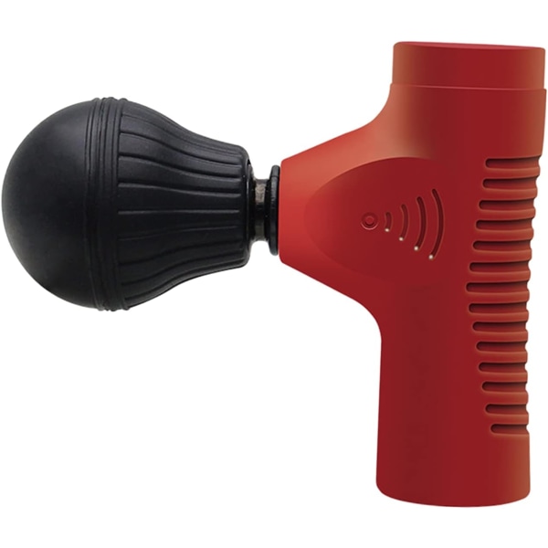 Massasjepistol Minivev Vibrasjon Elektrisk bærbar håndholdt USB-lading Kroppsmassasjeapparat Mini Fasciapistol for stivhet Sårhet Idrettsutøvere 3 gir, rød