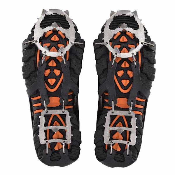 Sklisikre pigger, Anti-skli pigger, 1 par ispigger, 18 tenner slitesterke for klatring snøfjell gjørme（41-45) Orange L