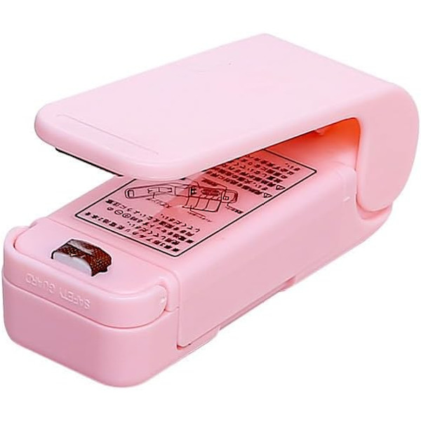 Mini Vakuumförseglare - Bärbar Matförseglare Vakuumförseglare Värmeförseglare Påseförseglare 1st (Rosa)