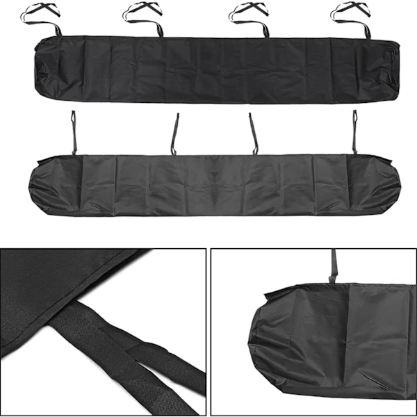 Terassin markiisi, säilytyspatjan markiisin suojus, vedenpitävä pölytiivis lumisuojaus (4m / 13.12ft, musta) Black 4m