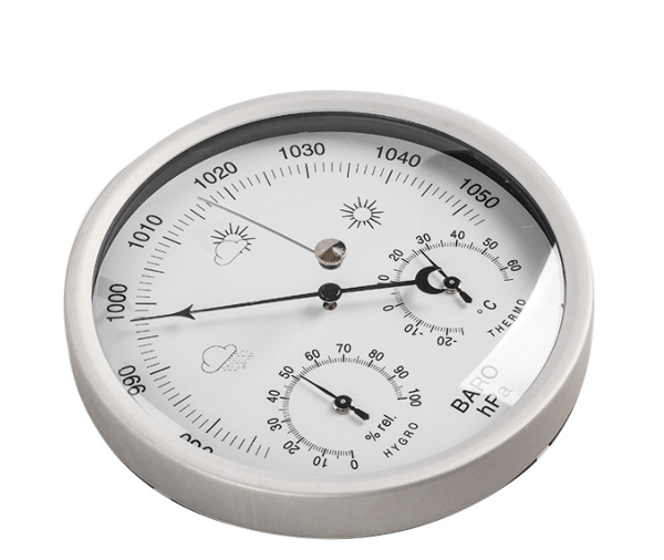 Analog väderstation 3i 1i,Ø132mm-Barometer,termometer,hygrometer