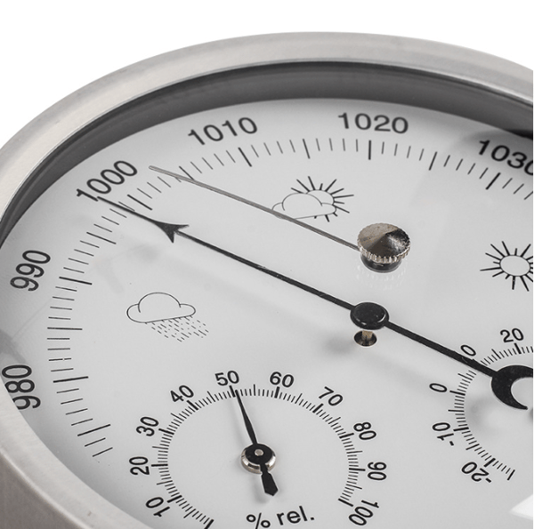 Analog väderstation 3i 1i,Ø132mm-Barometer,termometer,hygrometer