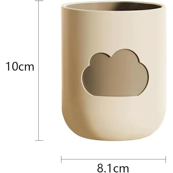 Simple Cloud Mundskyllekop Hjemme Børstningskop Kreativ Sød Par Mundskyllekop (Beige & Brun)