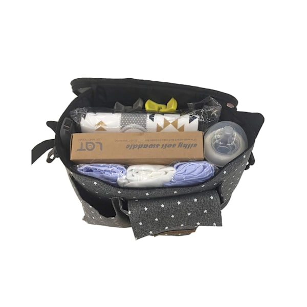 Barnevognspose Organizer Klapvognspose Baby Universal Multifunktionel Opbevaringspose (Grå Stjerne) Grey Star