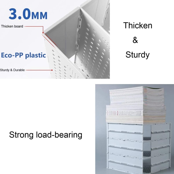 Hopfällbar tidskriftshållare A4 Hopfällbar tidskriftshållare Arkiv tidskriftshållare med 4 fack Kontorsorganisation Skrivbordsorganisatör (Ljusgrå) Light Gray