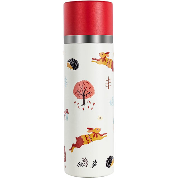 Flask Vattenflaska Rostfritt Stål Flaskor Metall 350 ML Resemuggar för Varma Drycker Mugg Kaffe Mugg H8989 (350ml, Röd) Red