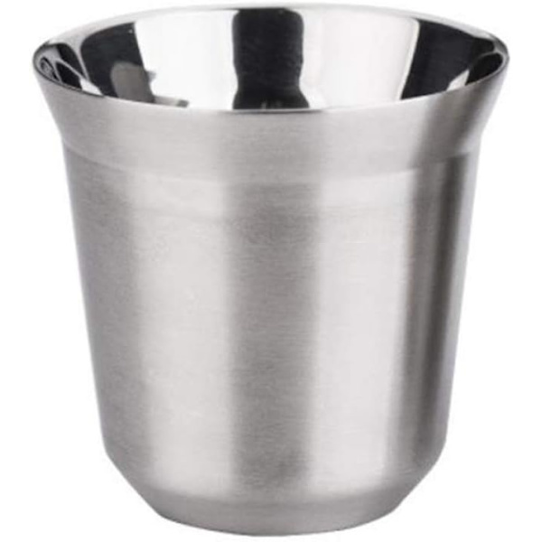 1pc Isolerad Kaffekopp Vakuumisolerad Resmugg Dubbelväggig Kaffekopp Camping Temugg Spill-Proof Temugg Set Kontor Rostfritt Stål,Sliver