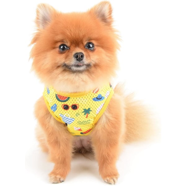 Hunde Hawaii T-Shirt Ananas Mesh Tank Top til Små Hunde Katte Ærmeløs Vest Hvalp Strandkostume Sommertøj,Gul,S S