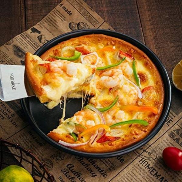 2 pakker pizzapanne Profesjonell Premium Dyp Rett Non-Stick Bakeware (8 tommer)