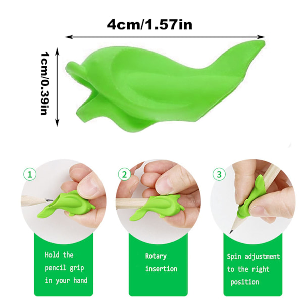 Paket med 6 skrivstöd för barns pennor - pennhållare barns pennfattning - ergonomisk pennhållare skrivlära hjälpmedel pennhållare 24pcs