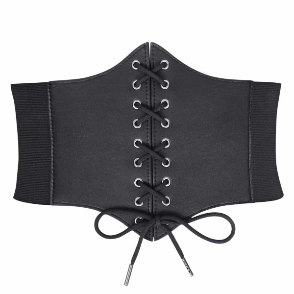 Korsettbelte for kvinner, korsett med snøring, elastisk bredt bånd, bundet waspie midjebelte, hoftebelte for kvinner, dress for midje 78 cm - 87 cm 78 cm - 87 cm