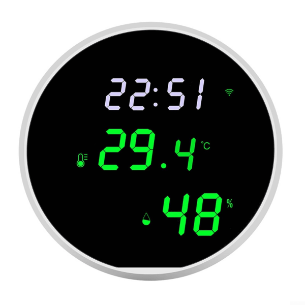 Lämpötila- ja kosteusanturi, Tuya WiFi -lämpömittari-hygrometrin LED-peilinäyttösovelluksen ajoitus, reaaliaikainen seuranta ja tallennus