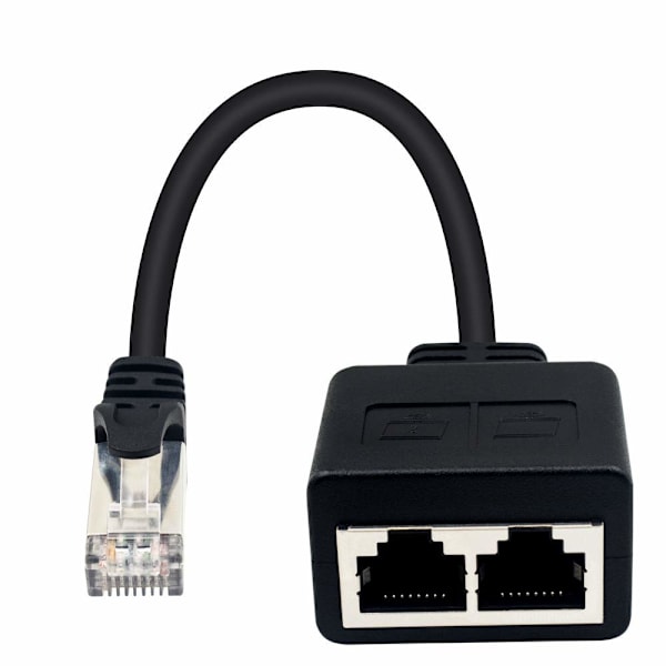 RJ45 1 uros 2 naarasadapteri LAN Ethernet -kaapelin jatkamiseen (käytä samanaikaisesti) Surffaa verkossa samanaikaisesti