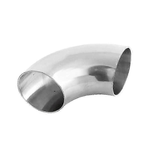 2 stk. 2,5 tommer/63 mm bil eksosrør rustfritt stål 90 graders bend albuerør