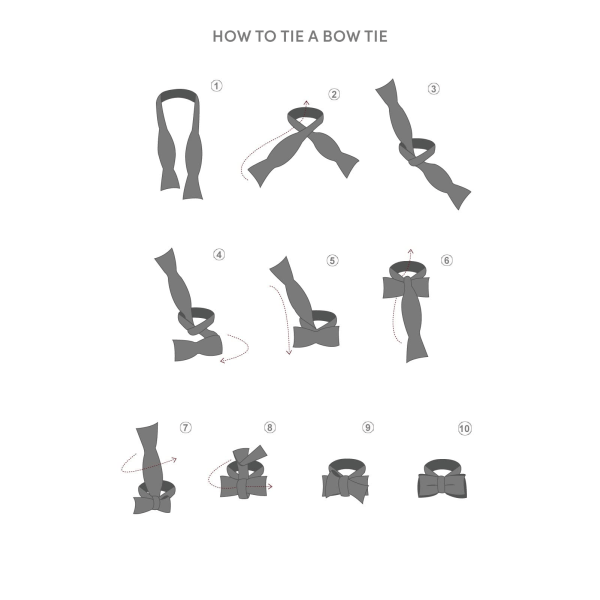 Sort slips til mænd - Sort - Selvbinder