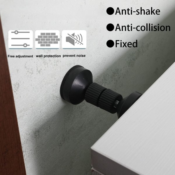 4 stk justerbart gjengestang seng ramme anti-shake verktøy, svart justerbar hodegavl stabilisatorer for gjengestang seng ramme, justerbar 4,2-4,7 cm og 7,7-9 cm