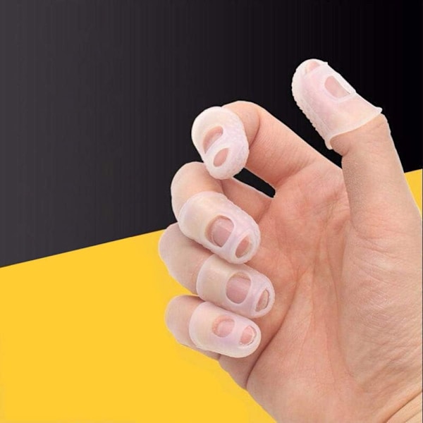 5 st Anti-Halk Fingeröverdrag Gitarr Fingertoppsskydd Överdrag Gitarr Skydd Spela Fingerhandskar för Ukulele Elektrisk Akustisk Gitarr Stränginstrument