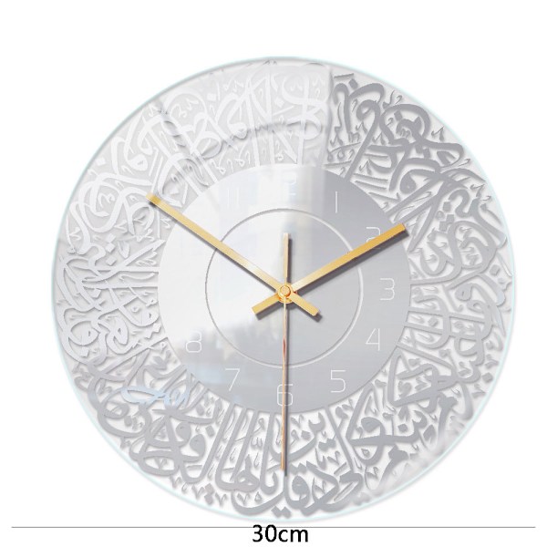 Kvartsvægur úr akrýl, pendúl, stofa, skraut, list, innanhúsvægur, hengiskraut silver