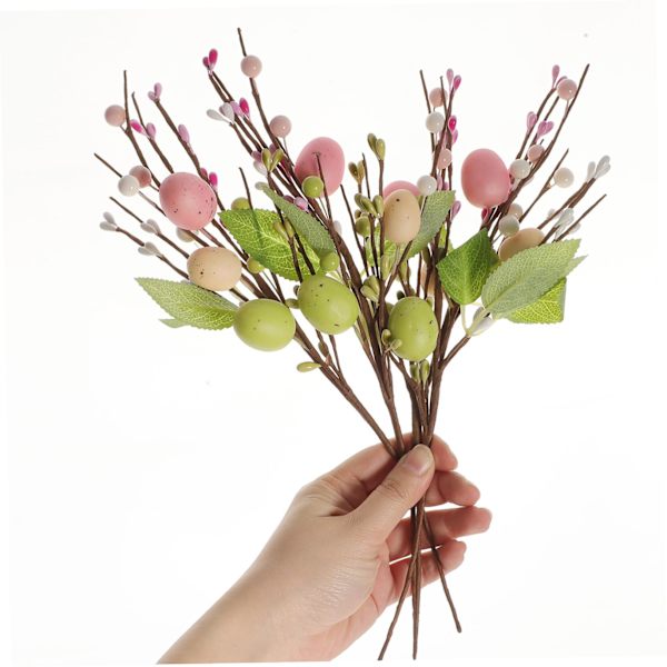 4 st äggbärsklipp, påskägg kvistplock, påskägg dekorationer påskägg grenar falska äggstjälkar gren påskblomsterarrangemang
