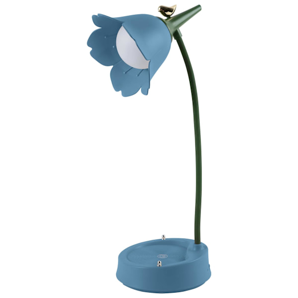 Børne skrivebordslampe, Sky dæmpbar LED bordlampe med 3 farvetemperaturer, genopladelig skrivebordslampe med berøringssensor og fleksibel arm blue