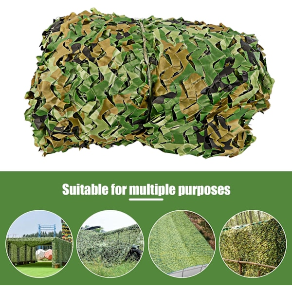Camouflage Net, 4 x 6 m forstærket camouflage net camouflage skygge sejl, Woodland camouflage net 4 x 6 m