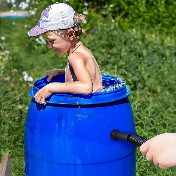 Regntønne Slangekoblingssett med 100 cm Slange og Dyse for Regnvannsoppsamlingssystemer