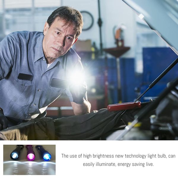 5 st färgglada minilampor, ficklampor med nyckelring, ficklampor i aluminiumlegering, lämpliga för utomhuscamping, bergsklättring