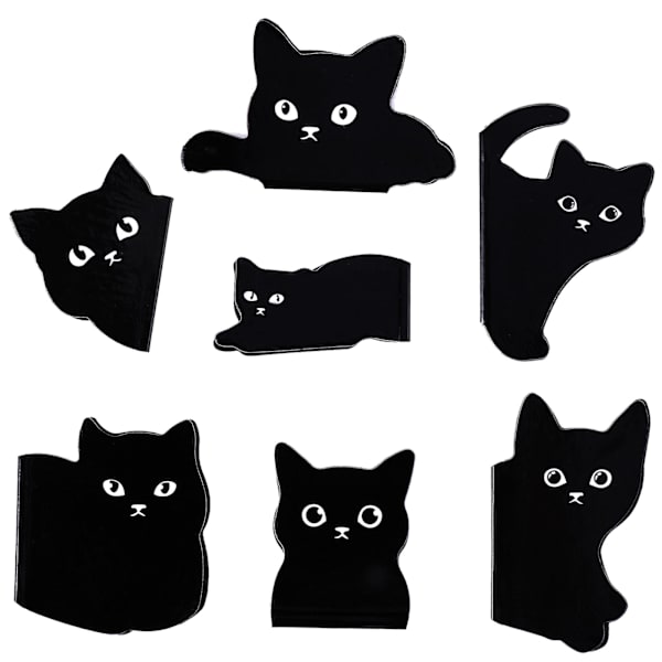 Magneettiset kirjanmerkit, 7 kappaletta lajiteltuja söpöjä kirjanmerkkien pidikesarja Kawaii-kissan magneettisivumerkit 2