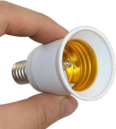 E14 til E27 Sockel LED CFL Lyspære Adapter Konverter Skruehætte Stik Ny