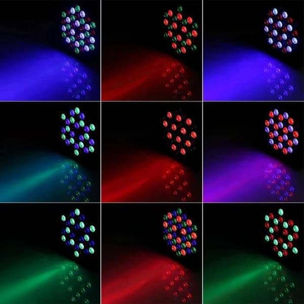 RGB LED Scenebelysning Stemmestyrt Gobo Projektor Flyttbart Lys Fr SCENE LAMPE