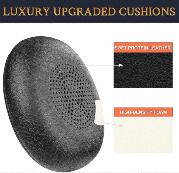 Ersättningsöronkuddar för Jabra Evolve2 65 (65ms 65uc Usb)/evolve2 40 (40uc 40ms Usb)/elite 45h On-ear trådlöst headset