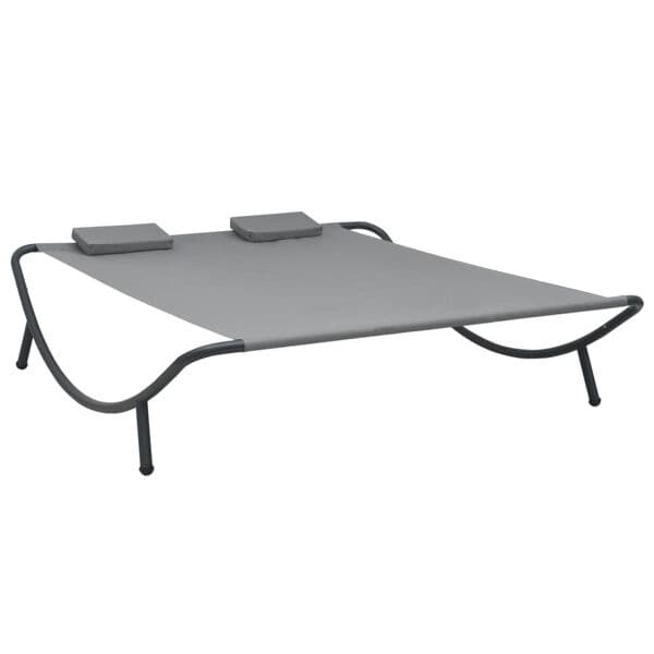 vidaXL Solstol Tyg Antracit silver Antracit